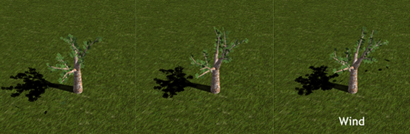 Implementation on Real-time Animation of Trees Swaying in Wind Fields